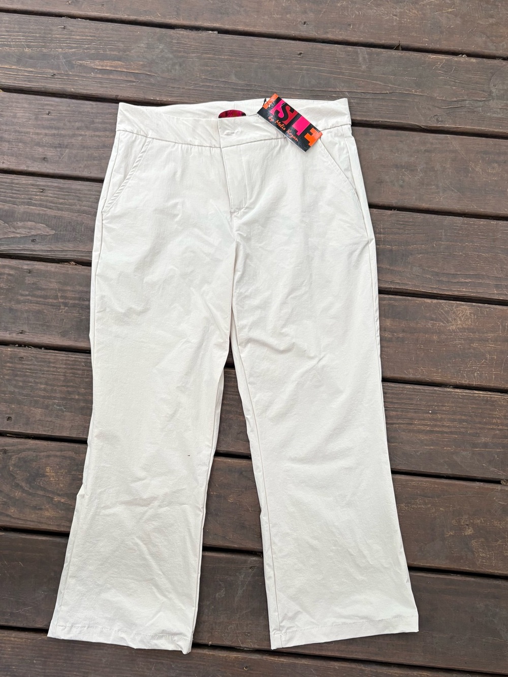 Women's Ankle-Length Cropped Pants in Off-White